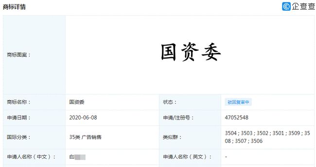 竟有人欲注冊“國資委”商標(biāo)？怕是對《商標(biāo)法》誤解太深