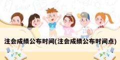 注會(huì)成績公布時(shí)間(注會(huì)成績公布時(shí)間點(diǎn))